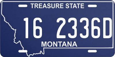 MT license plate 162336D