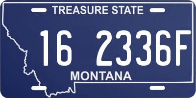 MT license plate 162336F