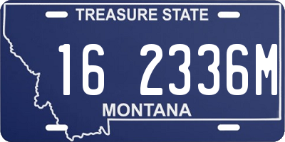 MT license plate 162336M