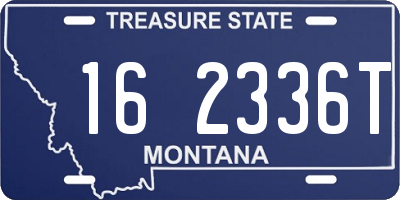 MT license plate 162336T