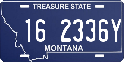 MT license plate 162336Y