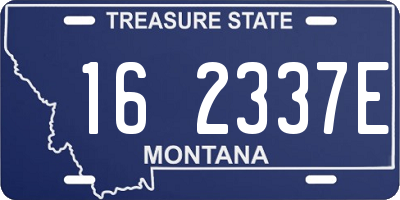 MT license plate 162337E