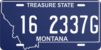 MT license plate 162337G