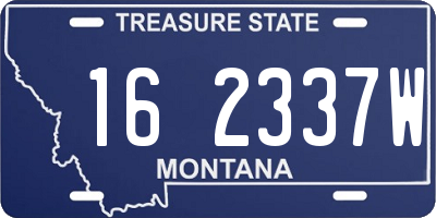 MT license plate 162337W
