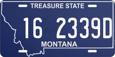 MT license plate 162339D
