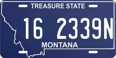 MT license plate 162339N