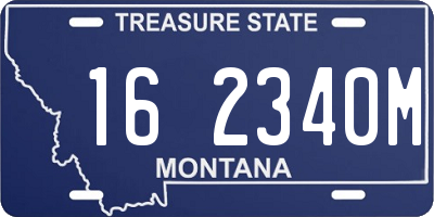 MT license plate 162340M