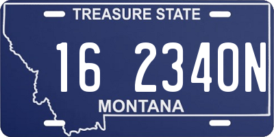 MT license plate 162340N