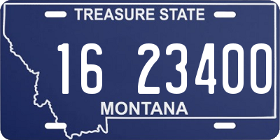 MT license plate 162340O