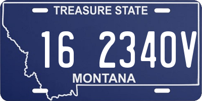 MT license plate 162340V