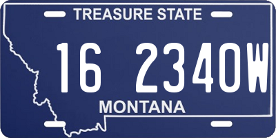 MT license plate 162340W