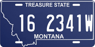 MT license plate 162341W