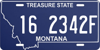 MT license plate 162342F