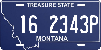 MT license plate 162343P