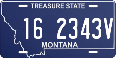 MT license plate 162343V