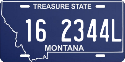 MT license plate 162344L