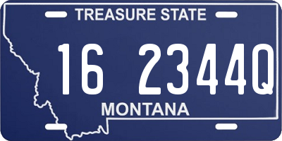 MT license plate 162344Q