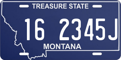 MT license plate 162345J