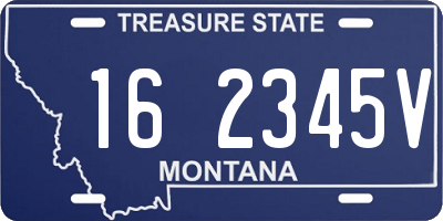 MT license plate 162345V