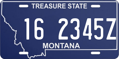 MT license plate 162345Z