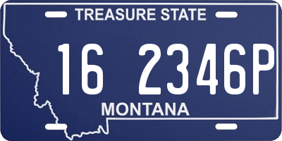 MT license plate 162346P