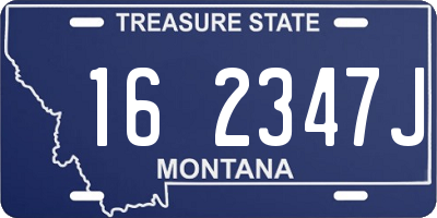 MT license plate 162347J