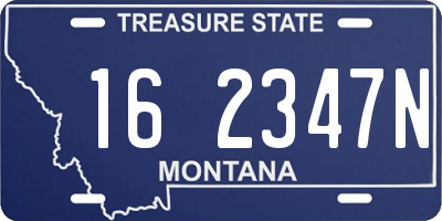 MT license plate 162347N