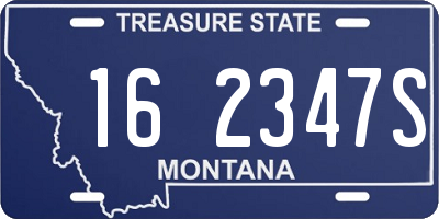 MT license plate 162347S