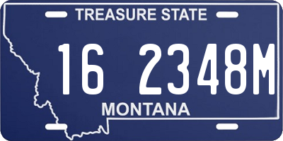 MT license plate 162348M