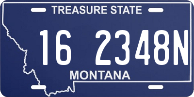 MT license plate 162348N