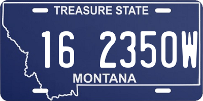 MT license plate 162350W