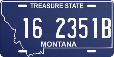 MT license plate 162351B