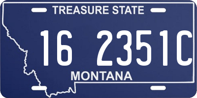 MT license plate 162351C