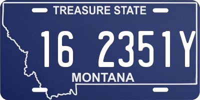 MT license plate 162351Y