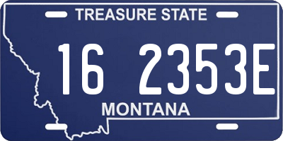 MT license plate 162353E