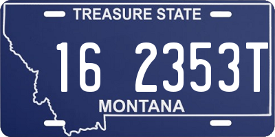 MT license plate 162353T