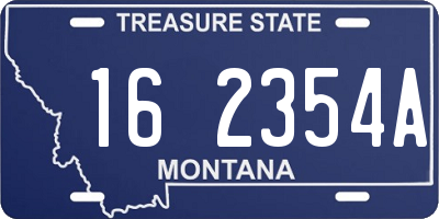 MT license plate 162354A