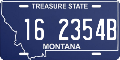 MT license plate 162354B