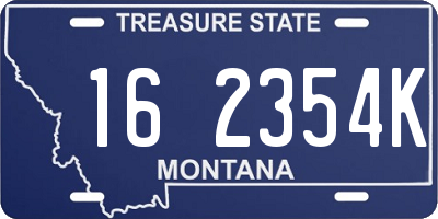 MT license plate 162354K