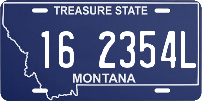MT license plate 162354L