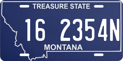 MT license plate 162354N