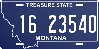 MT license plate 162354O