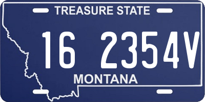 MT license plate 162354V