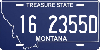 MT license plate 162355D