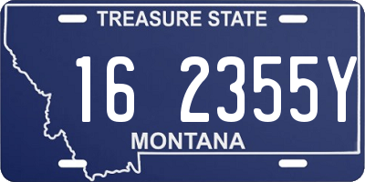 MT license plate 162355Y