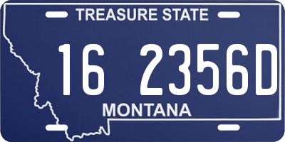 MT license plate 162356D