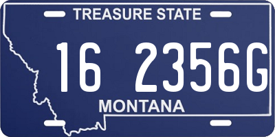 MT license plate 162356G
