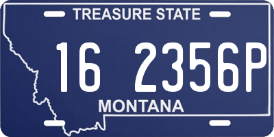 MT license plate 162356P
