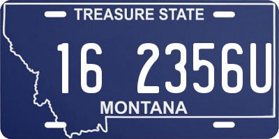 MT license plate 162356U