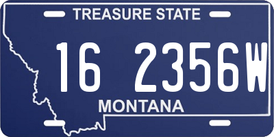 MT license plate 162356W